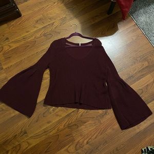 FREE PEOPLE MAROON SWEATER